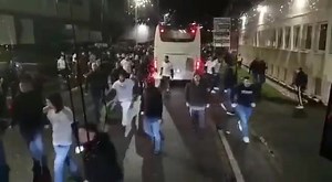 🇩🇪 ~150 Dortmund Koln Essen hooligans attacked Schalke 04 before their departure to Berlin 19.02.2023 | Hooltras World