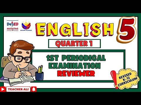 ENGLISH 5 QUARTER 1 FIRST 1ST PERIODICAL TEST REVIEWER- REVISED K-12 MATATAG #GRADE5