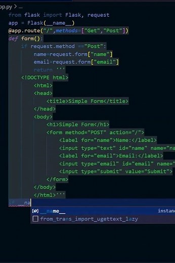 Building a Simple Form Web Application with Flask in python