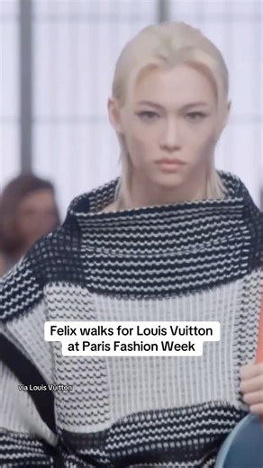 @realstraykids’ Felix walks the runway at @louisvuitton’s #ParisFashionWeek show 🤎 | Billboard