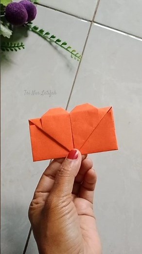 Cara mudah membuat bentuk origami amplop #origamiamplop