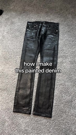 paint splatter denim v2, dropping this new version next week! #fyp #dc #sewing #fashion #archivefashion