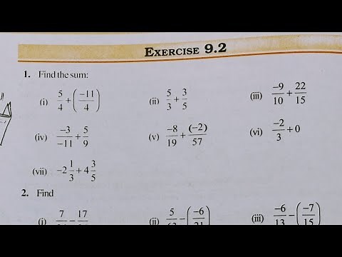 Class 7 Maths Chapter 9 l NCERT EXERCISE- 9.2 l Rational Number l CBSE Board l Solution l 7th