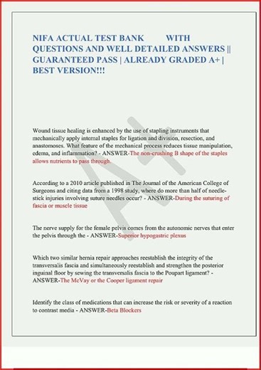 Nifa Actual Test Bank With Questions And Well Detailed Answe video