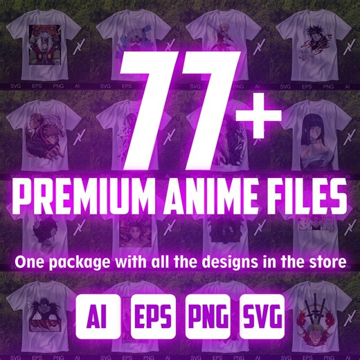 Anime Shop Vector Bundle | Mega Pack Layered SVG, Dtf T-shirt Design, Cricut Sublimation PNG EPS Collection - Etsy