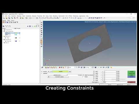 Linear Static Analysis of Plate with a Hole with Altair OptiStruct