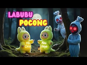 LAGU LABUBU KETEMU POCONG #labubu #laguanakindonesia #laguedukasi