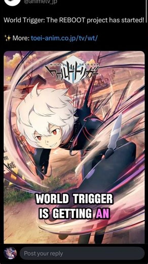 World Trigger Anime Reboot Coming Soon 👀🤔 #worldtrigger #animeseries