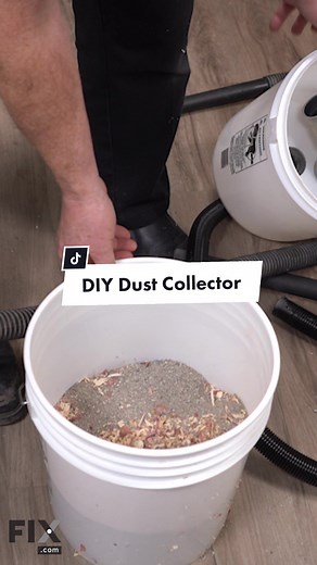 How to make a dust collector for your shop vac! #diy #woodworking #diyproject #howto #fixdotcom #shopvac