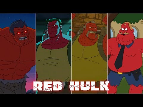 Evolution of Red Hulk in cartoons