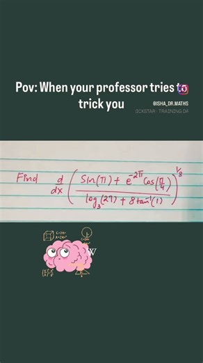 Try this easy calculus problem #derivatives #mathematics #mathtricks #calculus