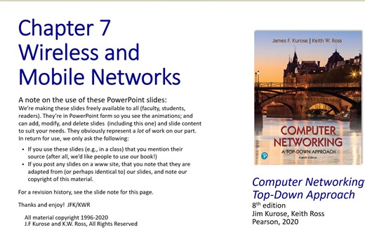 计算机网络 第七章下 无线和移动网络：Wireless and Mobile Networks