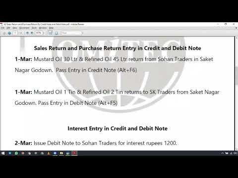 Sales Return and Purchase in Credit and Debit Note Using Invoice Mode In Tally PRIME Day019_2