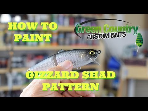 CUSTOM PAINTING CRANKBAITS ( GIZZARD SHAD PATTERN WITH REAL SCALES)