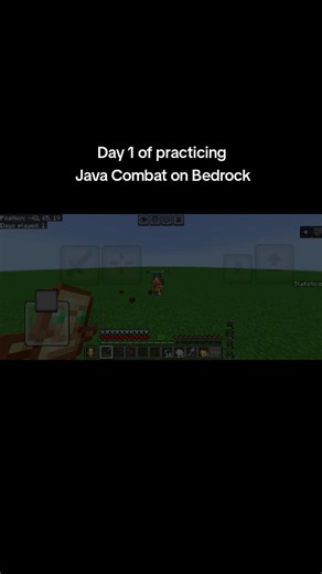 Practicing Java Combat in Minecraft Bedrock