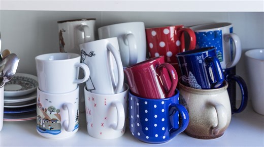 Stop Cramming Coffee Cups Into Stuffed Kitchen Cabinets: Try This DIY Instead - House Digest