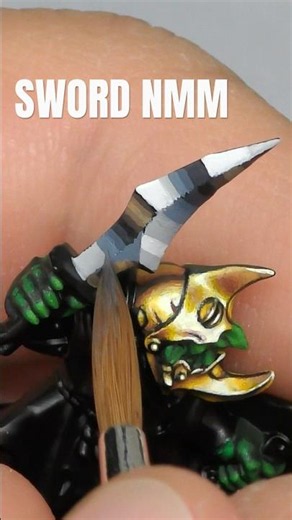 Painting Sword of a goblin with the NMM technique #warhammer