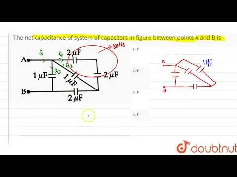 The net capacitance of system of capacitors in figure between points A and B is | CLASS 12 | EL...