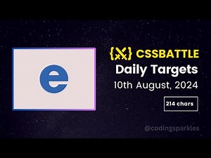 CSS Battle Daily Targets | 10th August, 2024 | Solution #html #css #cssbattle