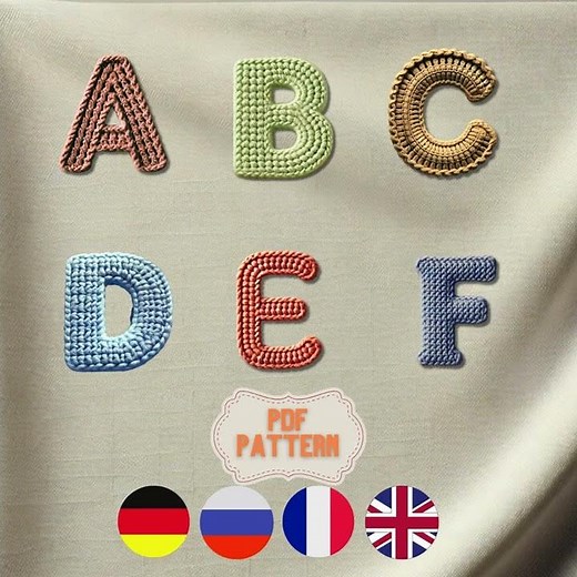 Crochet Alphabet Letters Patterns – A to Z Handmade Amigurumi Letters Pattern