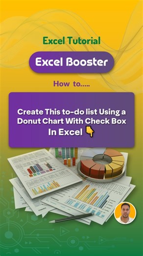 Excel Booster | Excel Guru on Instagram: "Create a dynamic Excel Progress Chart using a Donut Graph with a checkbox ✅ This advanced Excel trick lets you visually track progress that updates automatically when checkboxes are checked or unchecked. 📊 In this video, you’ll learn: How to insert and link checkboxes in Excel Calculate progress percentage automatically Create a donut (progress ring) chart Build a professional Excel dashboard Use this for to-do lists, habit trackers, & project progress 