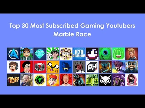 Top 30 Most Subscribed Gaming Youtubers - Marble Race