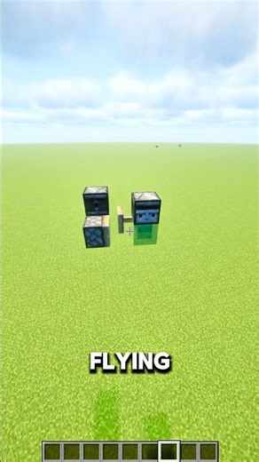 Minecraft Redstone School: Flying Machine #minecraft #minecraftshorts #redstone