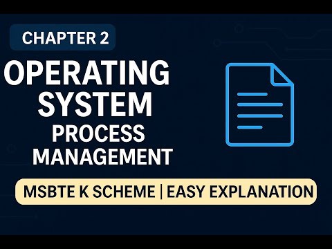 Operating System Chapter 2 Part 2| Process Management in Operating System 3rd year| MSBTE K Scheme|