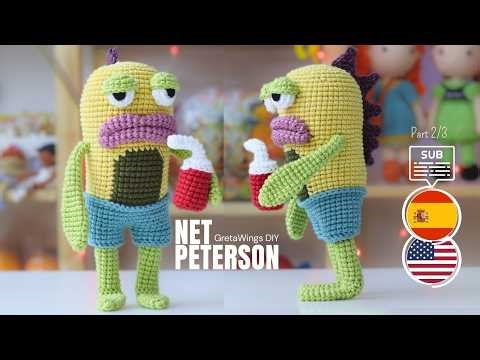 How to Crochet Net Peterson Amigurumi (Part 2) | SpongeBob Character Tutorial) | @gretawingsdiy