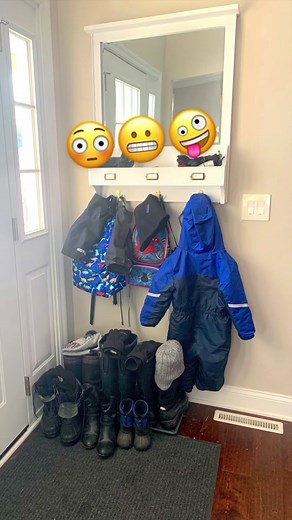 Just a mom tryin’ to get organized 🙈 link to full tutorial in bio #diy #woodworking #renovationproject #PepsiApplePieChallenge #diyproject