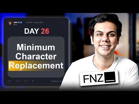 Minimum Character Replacement | SDET Interview Prep - Day 26 #sdet #techwithjatin