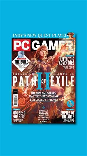 11K views · 32 reactions | This month PC Gamer delivers world-exclusive access to Path of Exile II, the exciting new action RPG from Grinding Gear Games. Plus, we play Indiana Jones and the Great Circle, review Starfield: Shattered Space, test top mini gaming PCs, and much more ✨ #pcgamer #pcgaming #magazinecover #magazine #pathofexile #videogames | PC Gamer | Facebook