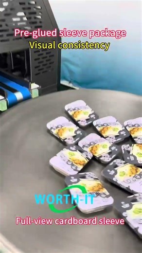 Pre glued sleeve machine auto pack with full-view cardboard #sleevemachine #foodpackagingmachine