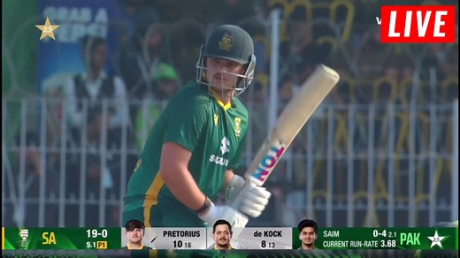 South Africa 🆚 Pakistan 𝗟𝗶𝘃𝗲 𝗠𝗮𝘁𝗰𝗵 𝗧𝗼𝗱𝗮𝘆 𝟮𝟬𝟮5 HD 𝗟𝗶𝘃𝗲: SA 𝗏𝗌 PAK – 3rd ODI Match 2025 SA 2/0 (0.4) CRR: 4.76 PAK 0/0 (0.0) SA opt to bat #ODI #cricket #Pakistan | 𝗣𝗮𝗸𝗶𝘀𝘁𝗮𝗻 𝗩𝘀 𝗦𝗼𝘂𝘁𝗵 𝗔𝗳𝗿𝗶𝗰𝗮 𝗟𝗶𝘃𝗲 𝗠𝗮𝘁𝗰𝗵 𝗧𝗼𝗱𝗮𝘆 𝟮𝟬𝟮𝟱