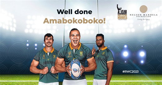 A great victory for the Springboks Our team has shown immense resilience and sportsmanship. Nelson Mandela’s spirit of unity and inspiration lives on in every Springbok player. 🇿🇦 #RWC2023 #Mandela10 #NelsonMandelaFoundation | Nelson Mandela
