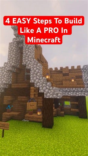 4 EASY Steps To Build Like A PRO In Minecraft #minecraft #minecrafttutorial