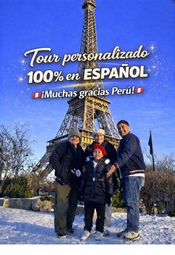 Tour Personalizado en París: Desde Perú a la Magia Nevada