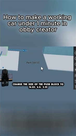 How to make a WORKING Car in Obby Creator #obbycreator #roblox #gaming