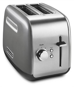 KitchenAid 2-Slice Toaster with Manual Lift Lever, Contour Silver, KMT2115