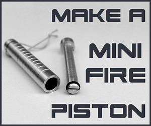 Make a Mini FIRE PISTON on Lathe