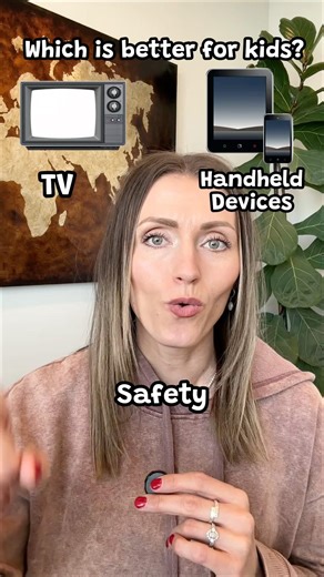 Is the TV or handheld devices better for kids’ screentime? Safety? Control? Attention?