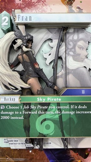 A 3D Shadowbox Card of Fran from Final Fantasy XII: Revenant Wings.