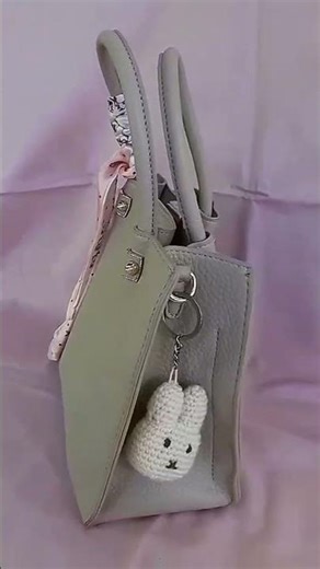 DIY Crochet Bunny Keychain 🐰 | Cute Handmade Keytag Tutorial #Shorts #crochet bunny