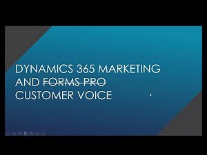 Customer Voice Surveys in Dynamics 365 Marketing with Dilyana Radulova