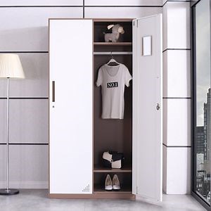 [Hot Item] Metal Locker Vertical Standing Feet Cabinet 2 Doors Gym Steel Closet Locker with Hanger