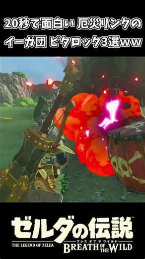 20秒で面白い イーガ団を3連続ビタロックで倒すリンクｗｗ【ゼルダの伝説 ブレス オブ ザ ワイルド】