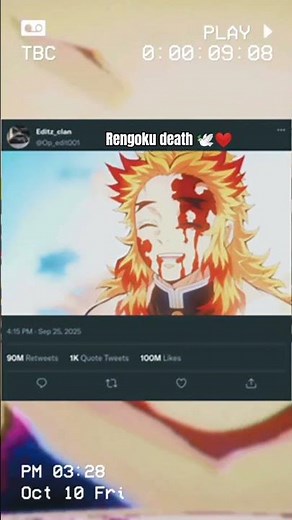 Rengoku death scene!! || Deamon slayer || 🕊❤