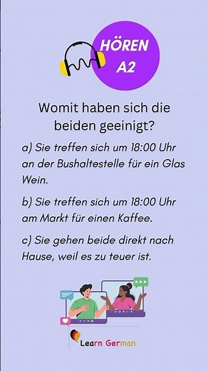 #27 A2 Hören üben | Practice Listening Skills in German A2 | Learn German | Goethe Zertifikat A2