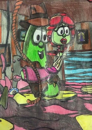 Minnesota rescuing Julia from Minnesota Cuke and the search for Samson’s Hairbrush drawing