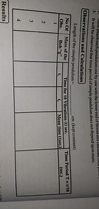 Fill out the following observation table for the experiment to ... | Filo